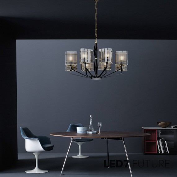 Loft Industry Modern - Decanter Chandelier Black